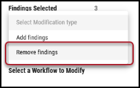Remove Findings Workflow - Remove Findings